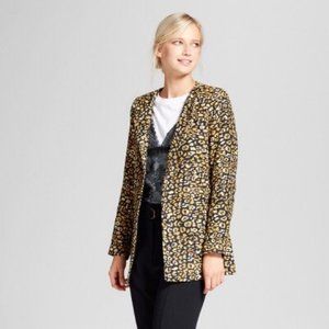 Who What Wear Abstract Leopard Blazer